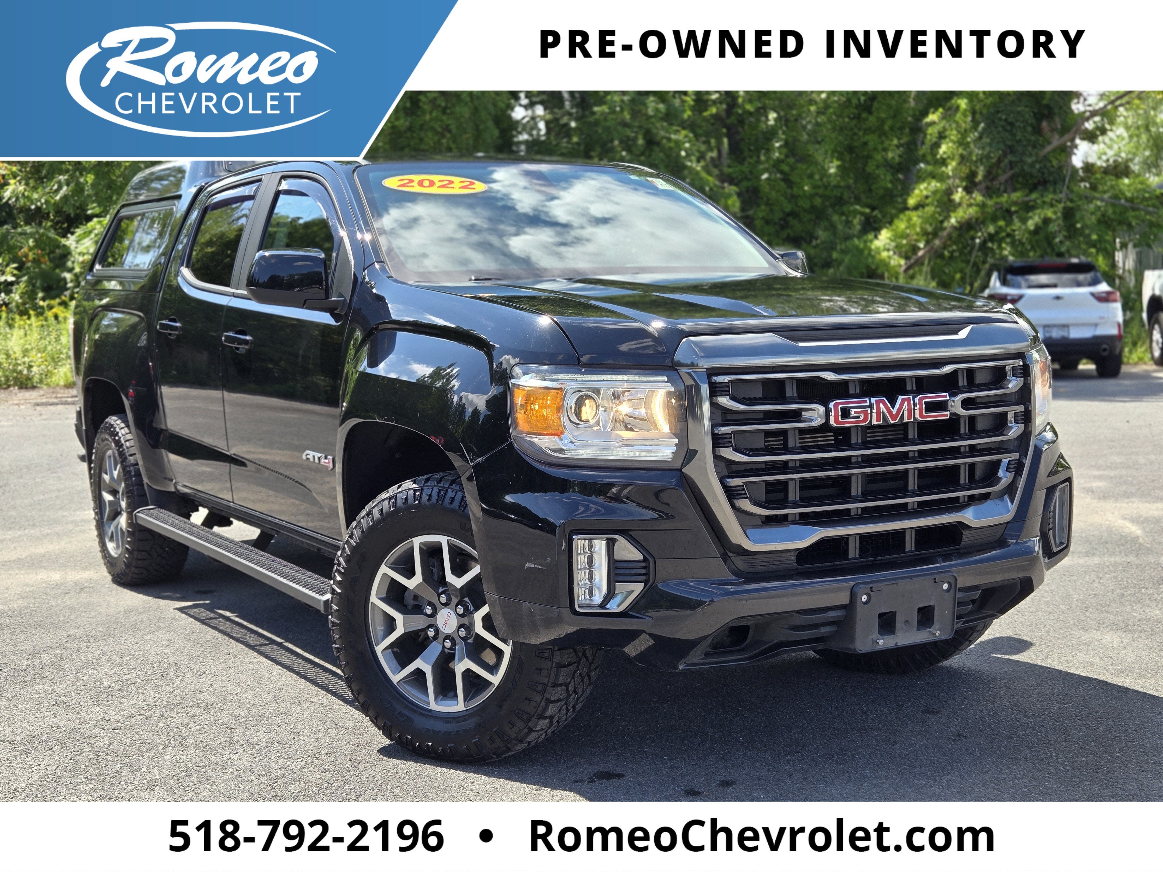 Onyx Black 2022 GMC Canyon Pickup Truck Four-Wheel Drive Automatic