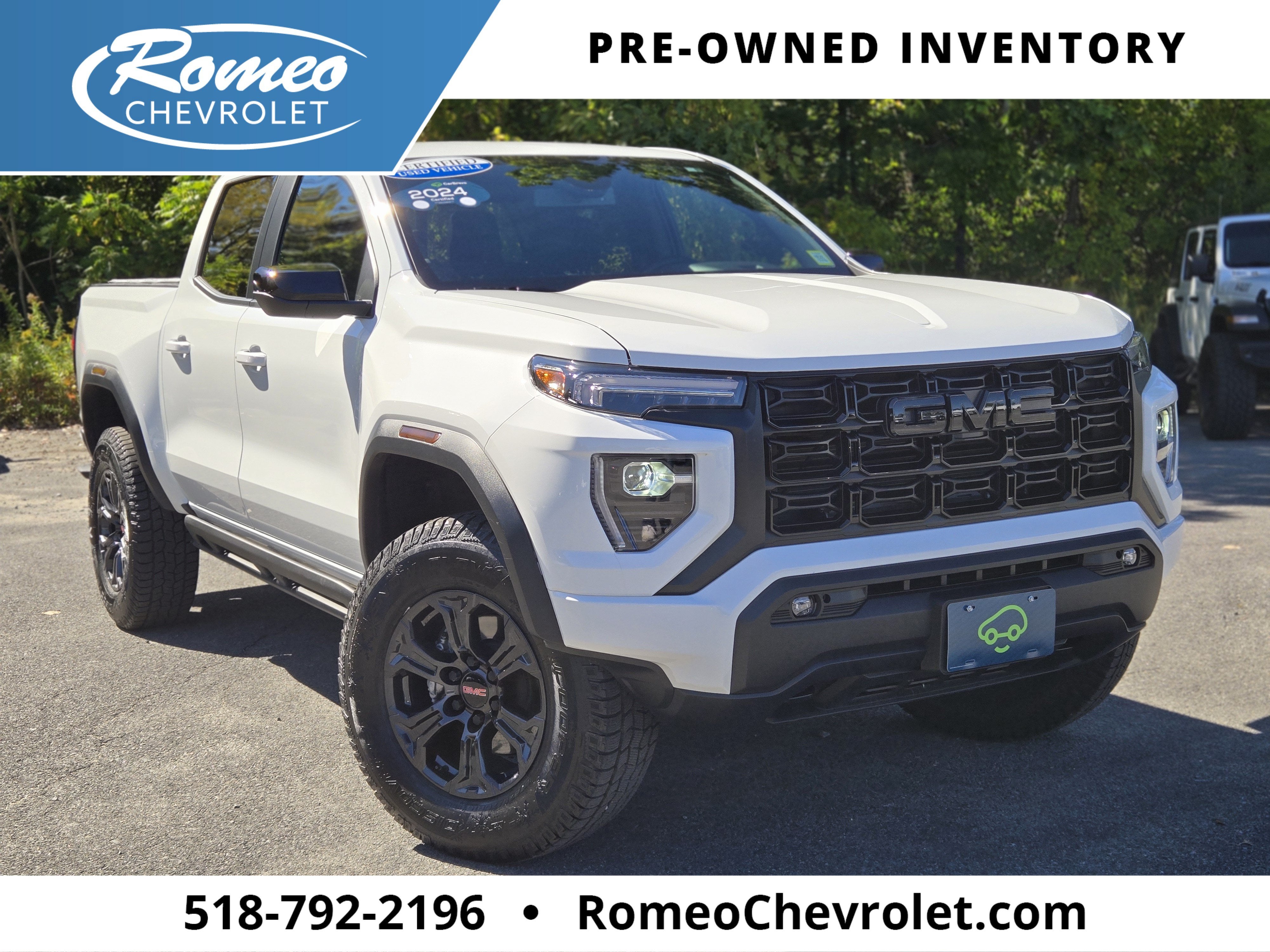 Summit White 2024 GMC Canyon Pickup Truck Four-Wheel Drive Automatic