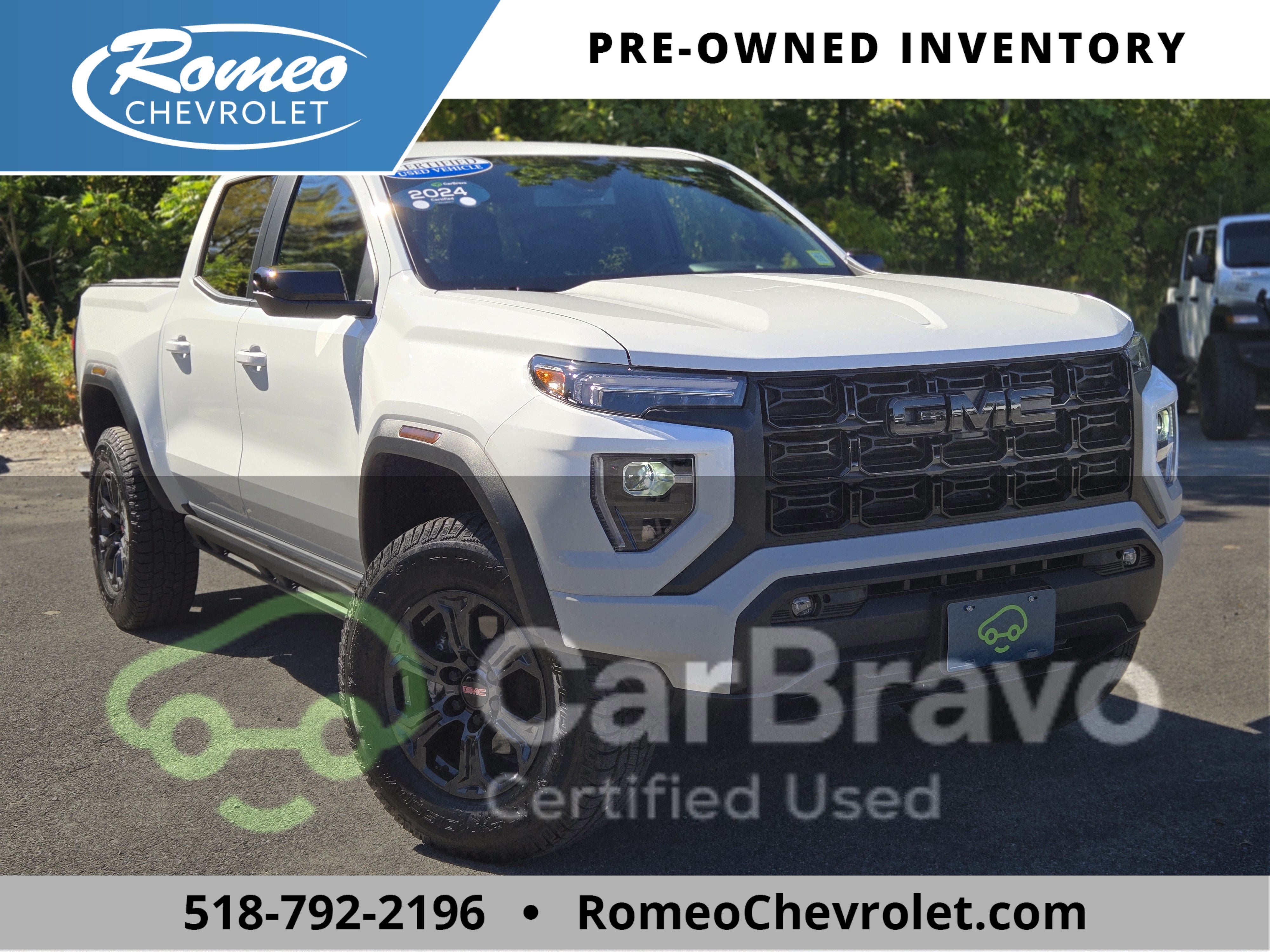 Summit White 2024 GMC Canyon Pickup Truck Four-Wheel Drive Automatic