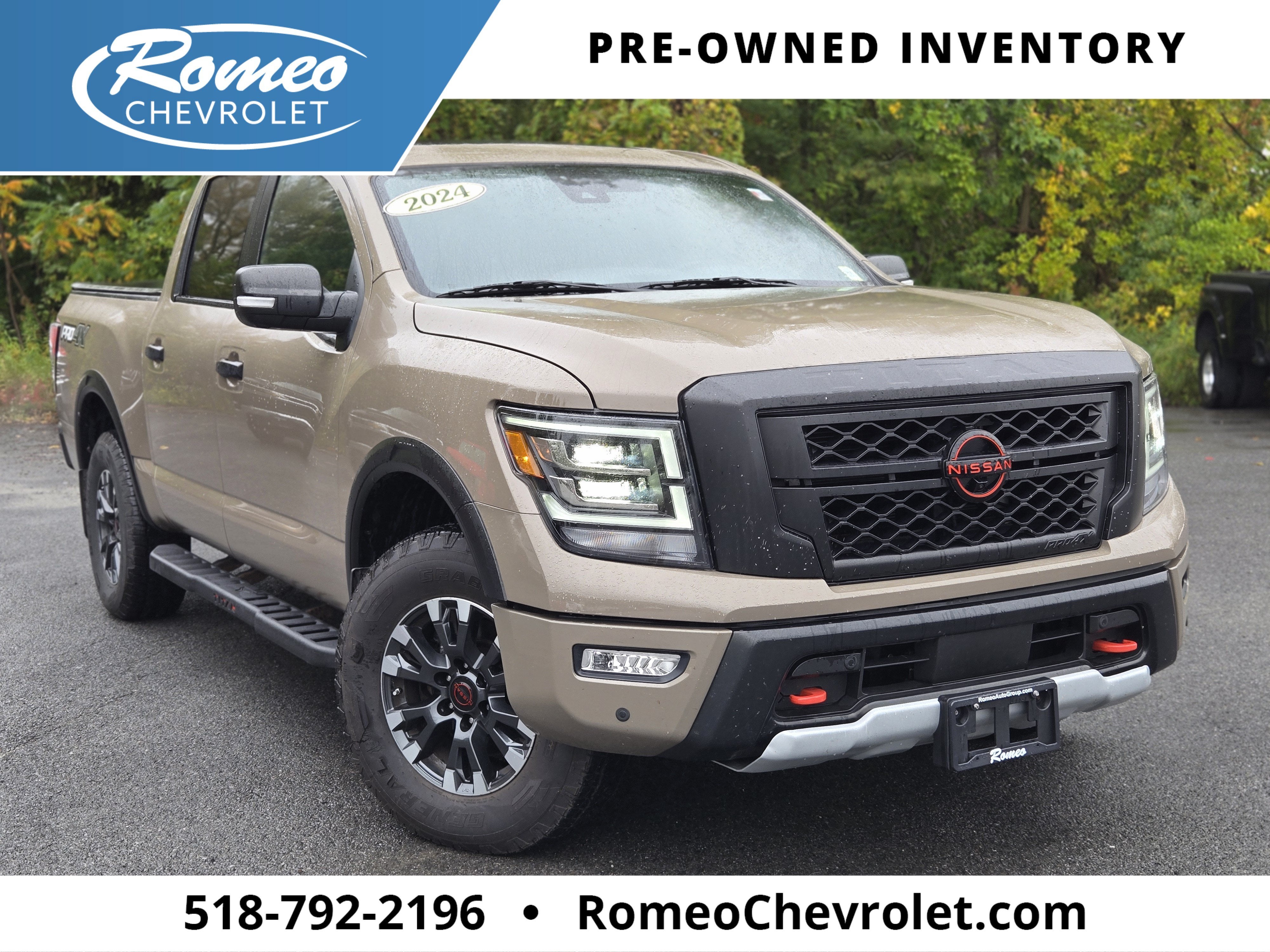 Brown (Beige) 2024 Nissan Titan Pickup Truck Four-Wheel Drive Automatic