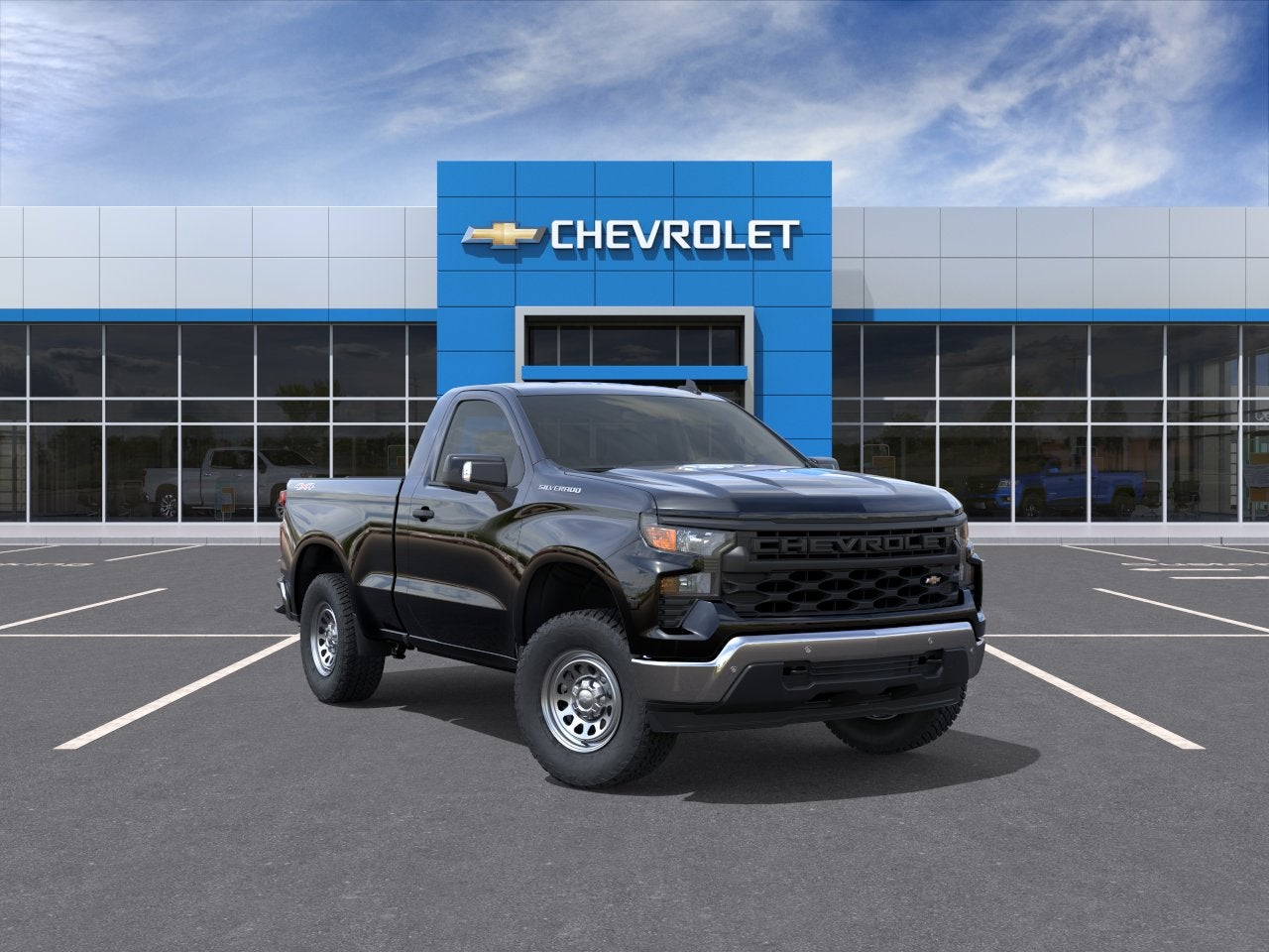 Black 2026 Chevrolet Silverado 1500 Pickup Truck Four-Wheel Drive Automatic