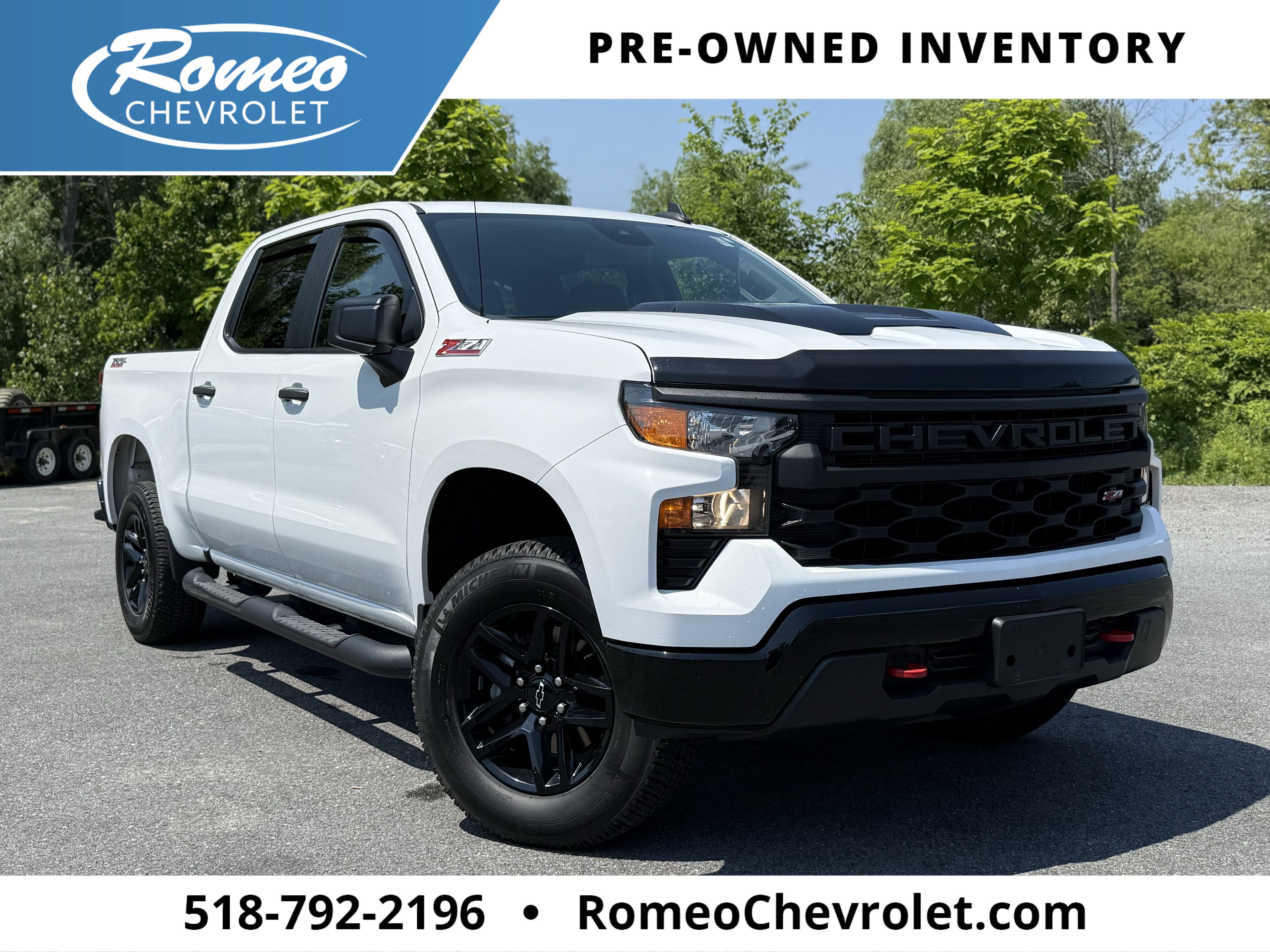 Summit White 2023 Chevrolet Silverado 1500 Pickup Truck Four-Wheel Drive Automatic