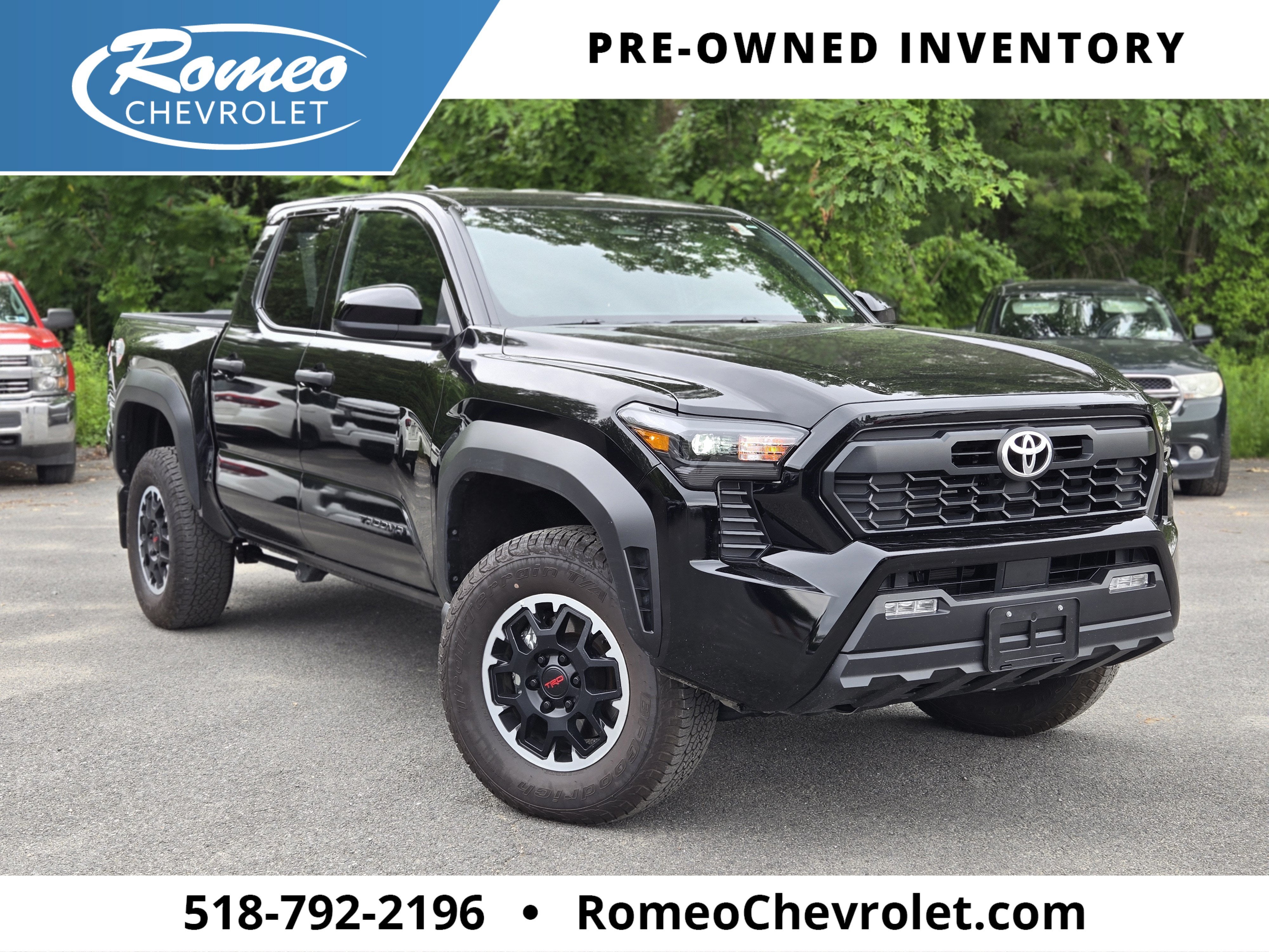 Black 2025 Toyota Tacoma Pickup Truck Four-Wheel Drive Automatic