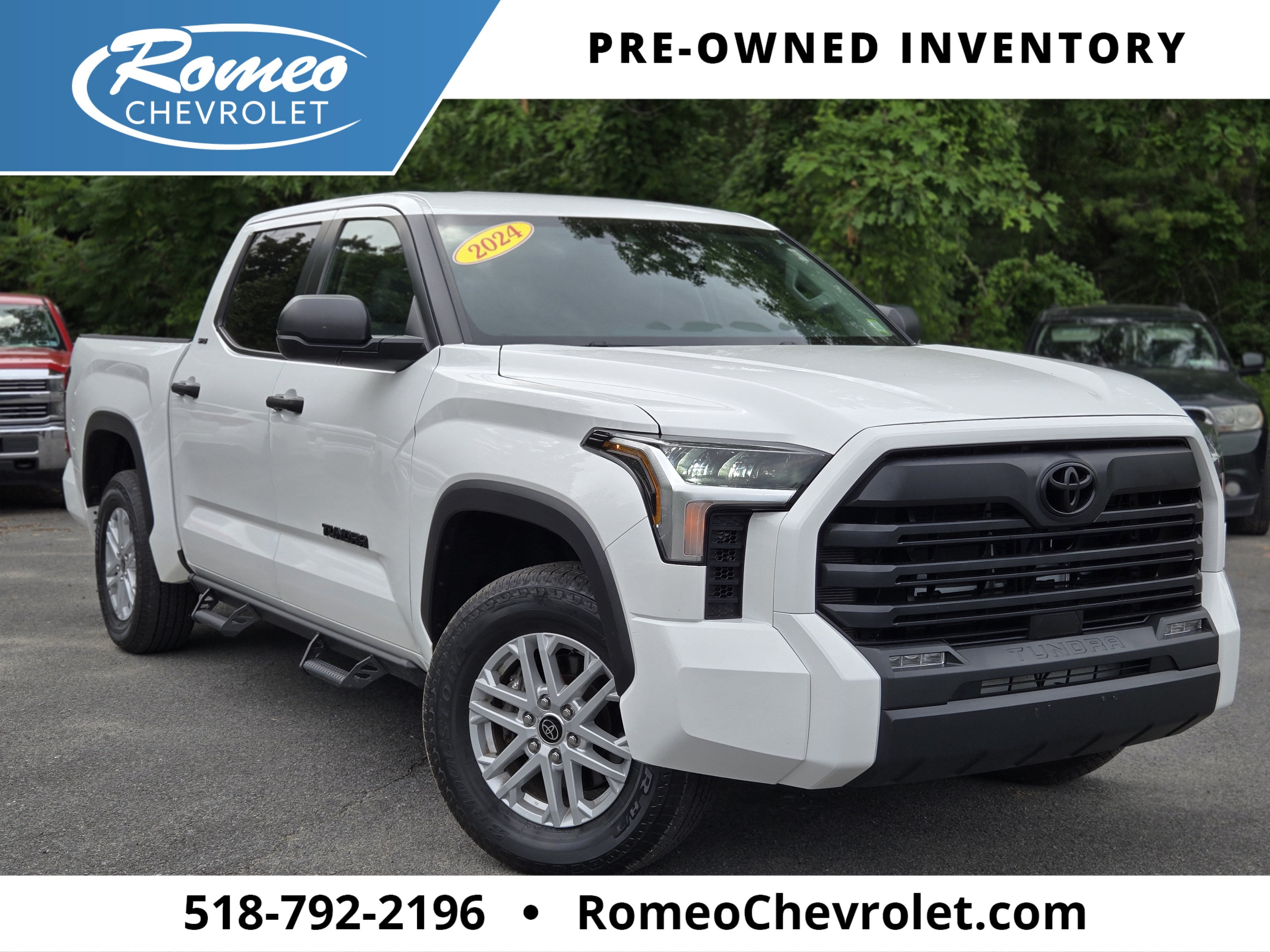 White 2024 Toyota Tundra Pickup Truck Four-Wheel Drive Automatic