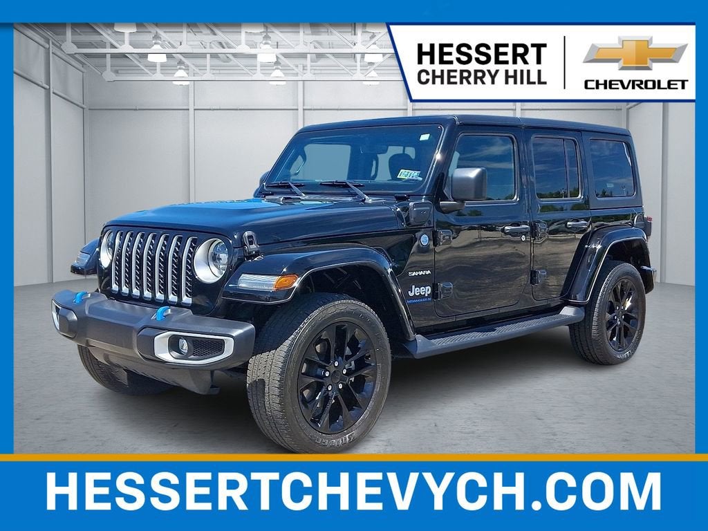 Black 2023 Jeep Wrangler 4xe Sahara 4WD SUV / Crossover Four-Wheel Drive Automatic