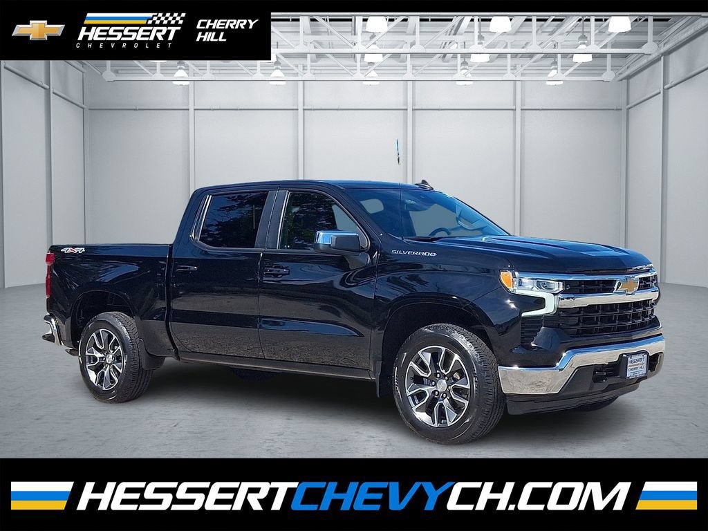 Black 2023 Chevrolet Silverado 1500 Pickup Truck Four-Wheel Drive Automatic