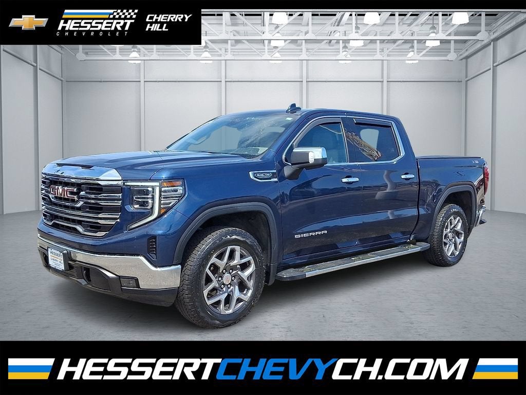 Pacific Blue Metallic 2023 GMC Sierra 1500 Pickup Truck Four-Wheel Drive Automatic