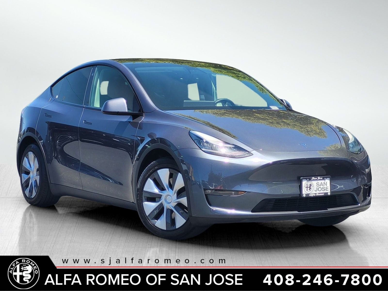 Gray 2021 Tesla Model Y Long Range AWD SUV / Crossover All-Wheel Drive 1-Speed Automatic