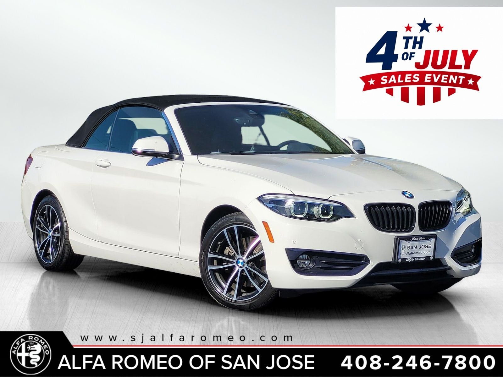 Alpine White 2020 BMW 2 Series Convertible Rear-Wheel Drive 8-Speed Automatic