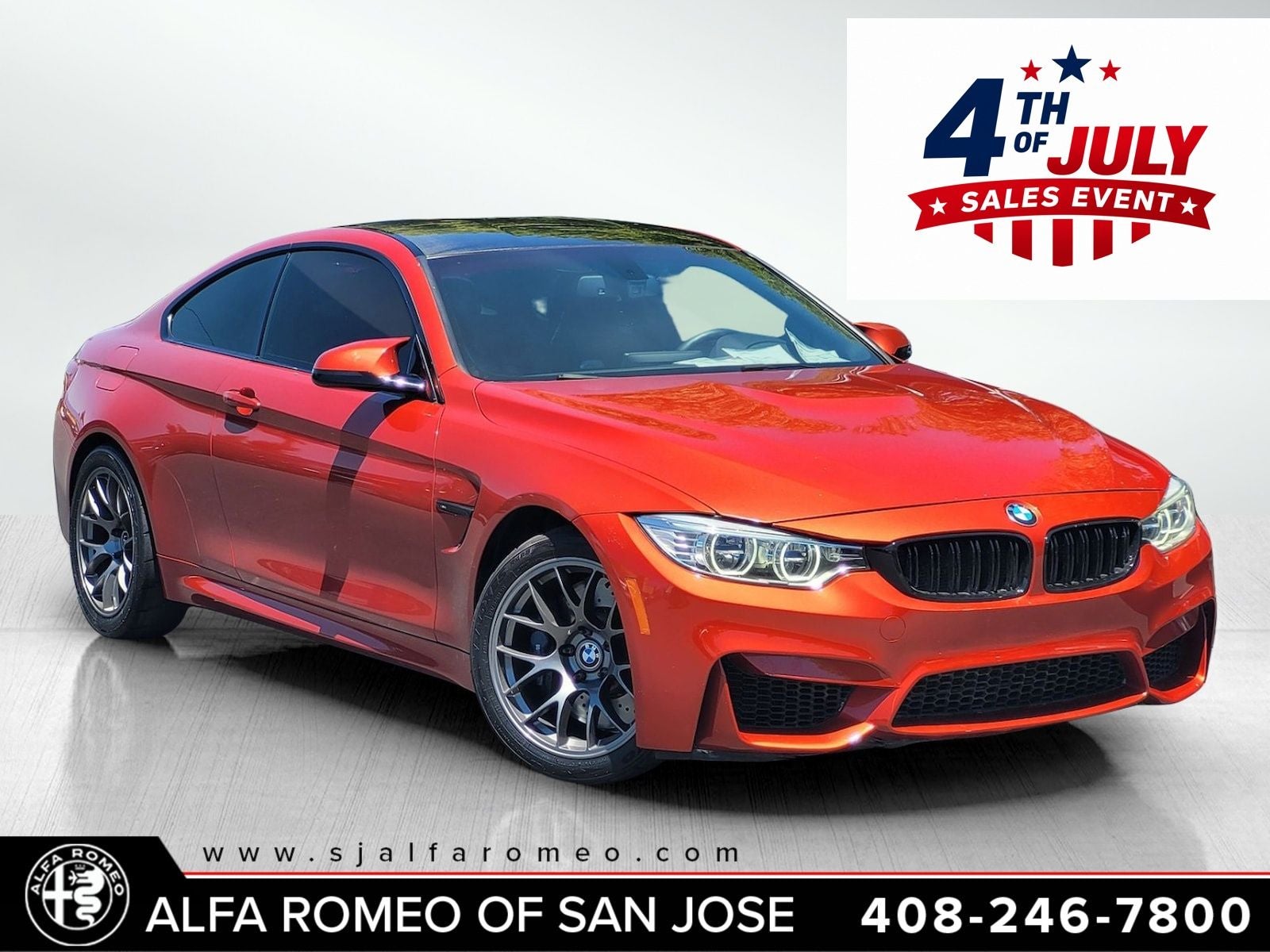 Orange Metallic 2015 BMW M4 Coupe Rear-Wheel Drive 6-Speed Manual