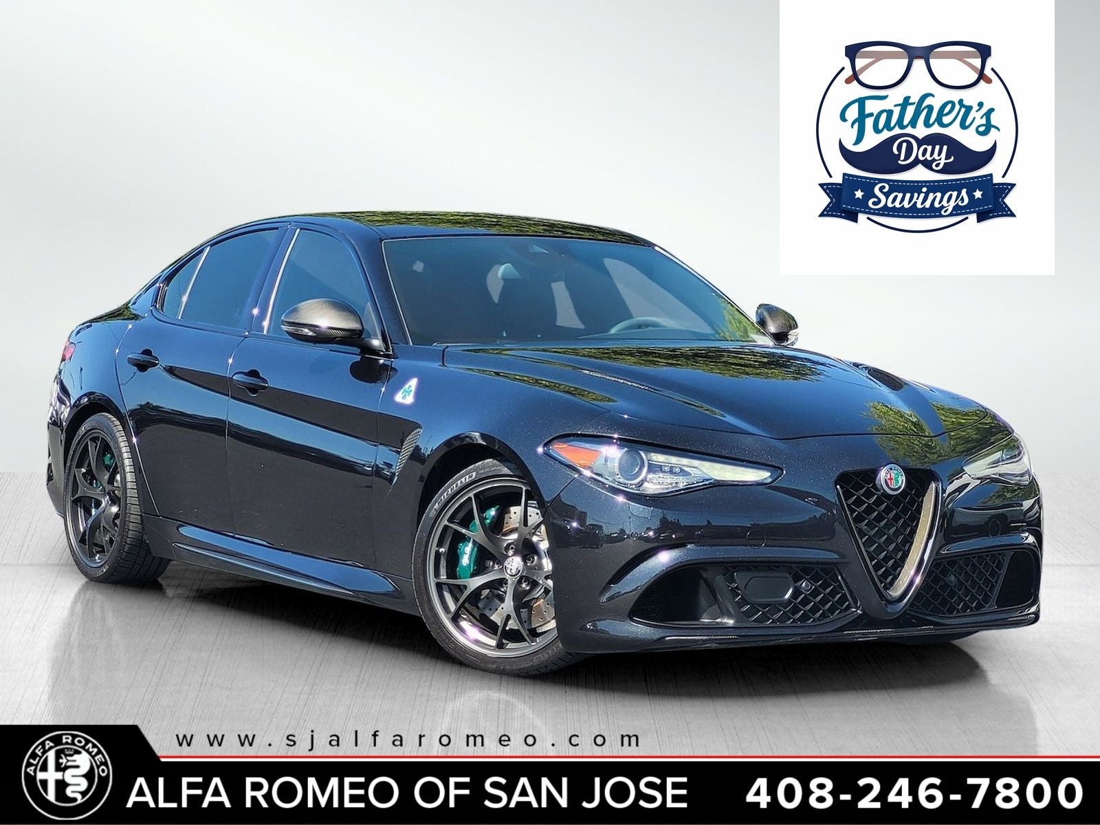 Vulcano Black Metallic 2019 Alfa Romeo Giulia Quadrifoglio RWD Sedan Rear-Wheel Drive 8-Speed Automatic
