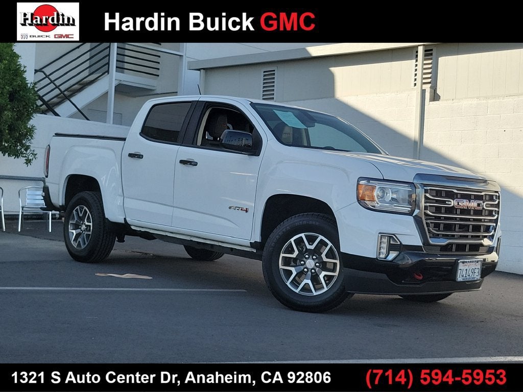 Summit White 2021 GMC Canyon Pickup Truck Four-Wheel Drive Automatic