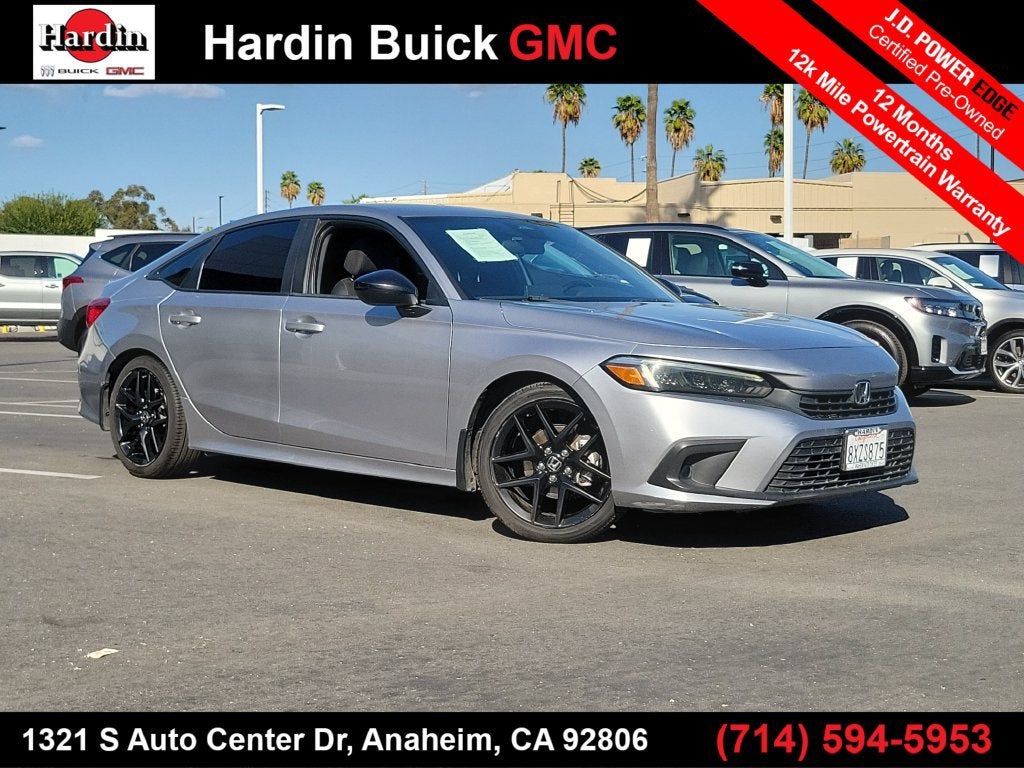Silver 2022 Honda Civic Sedan Front-Wheel Drive 