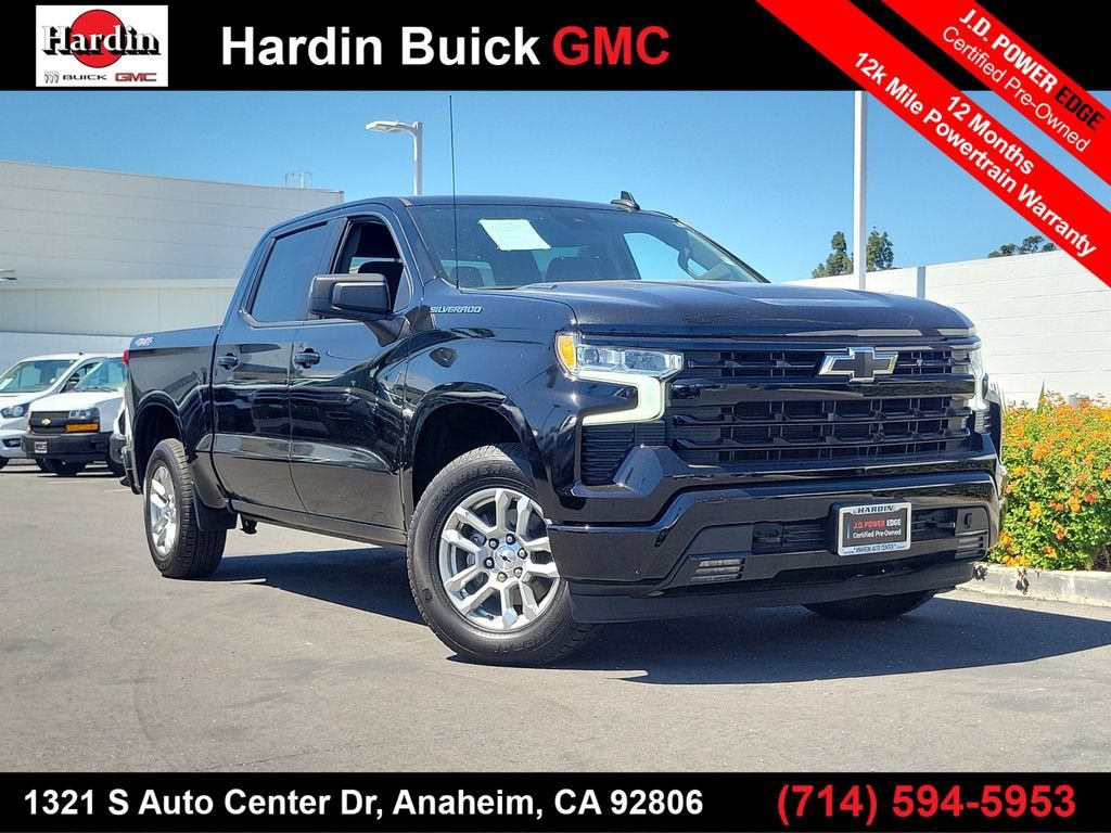 Black 2022 Chevrolet Silverado 1500 Pickup Truck Four-Wheel Drive Automatic