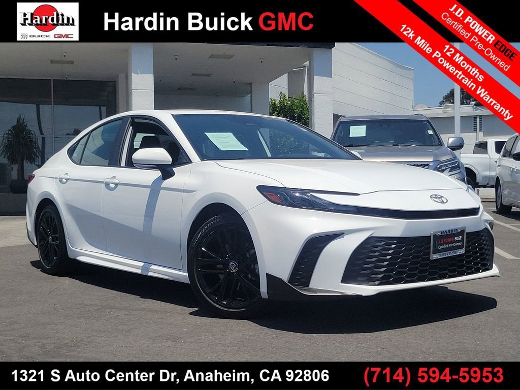 White 2025 Toyota Camry Sedan Front-Wheel Drive 