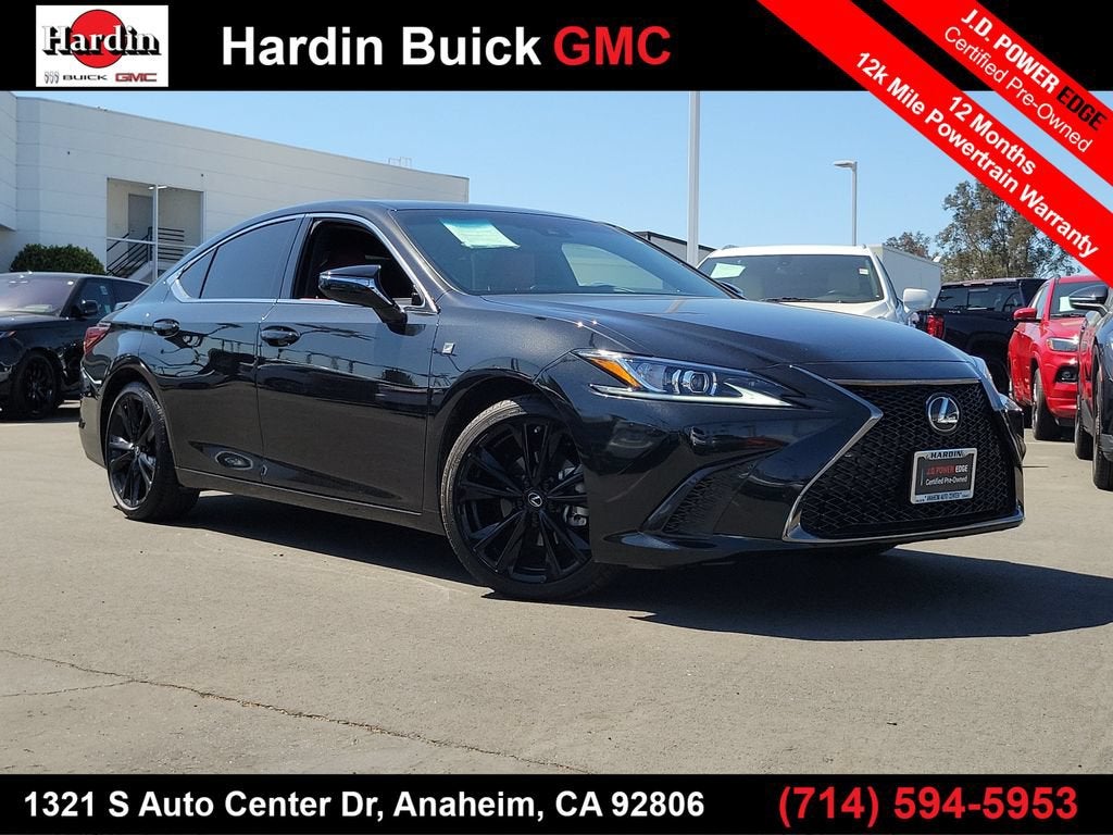 Black 2023 Lexus ES Sedan Front-Wheel Drive 8-Speed Automatic