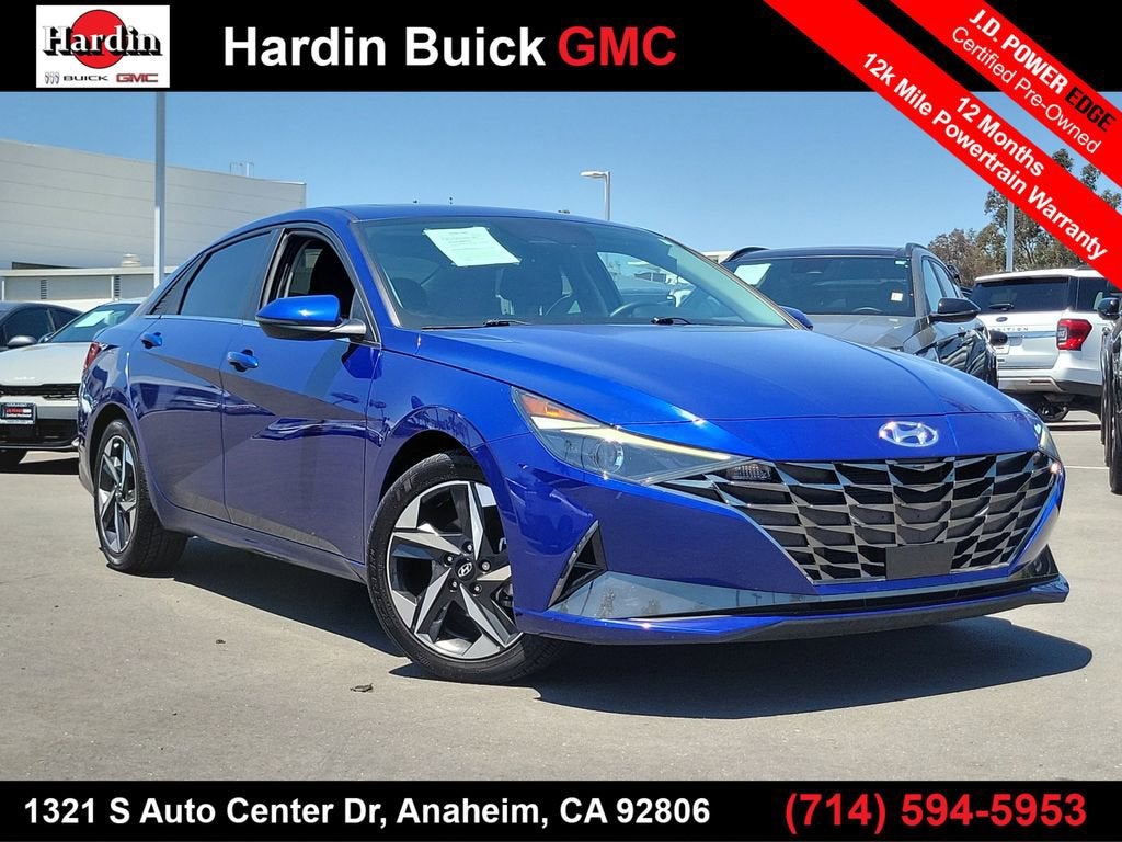 Blue 2022 Hyundai Elantra Sedan Front-Wheel Drive Continuously Variable Transmission