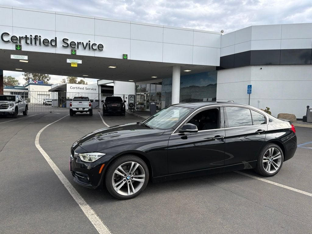 Black 2018 BMW 3 Series Sedan All-Wheel Drive 