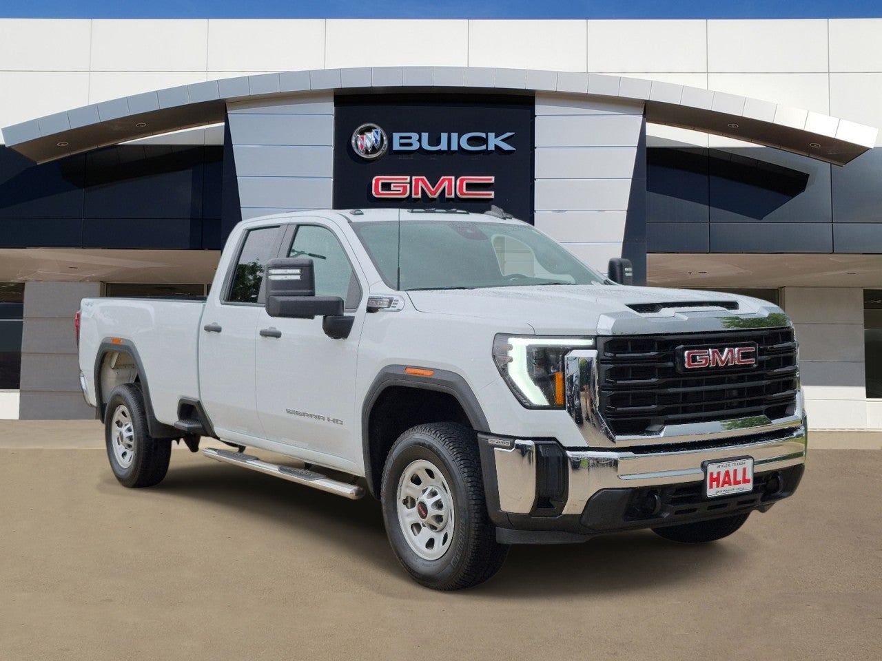Summit White 2024 GMC Sierra 3500HD Pro Double Cab LB 4WD Pickup Truck Four-Wheel Drive Automatic