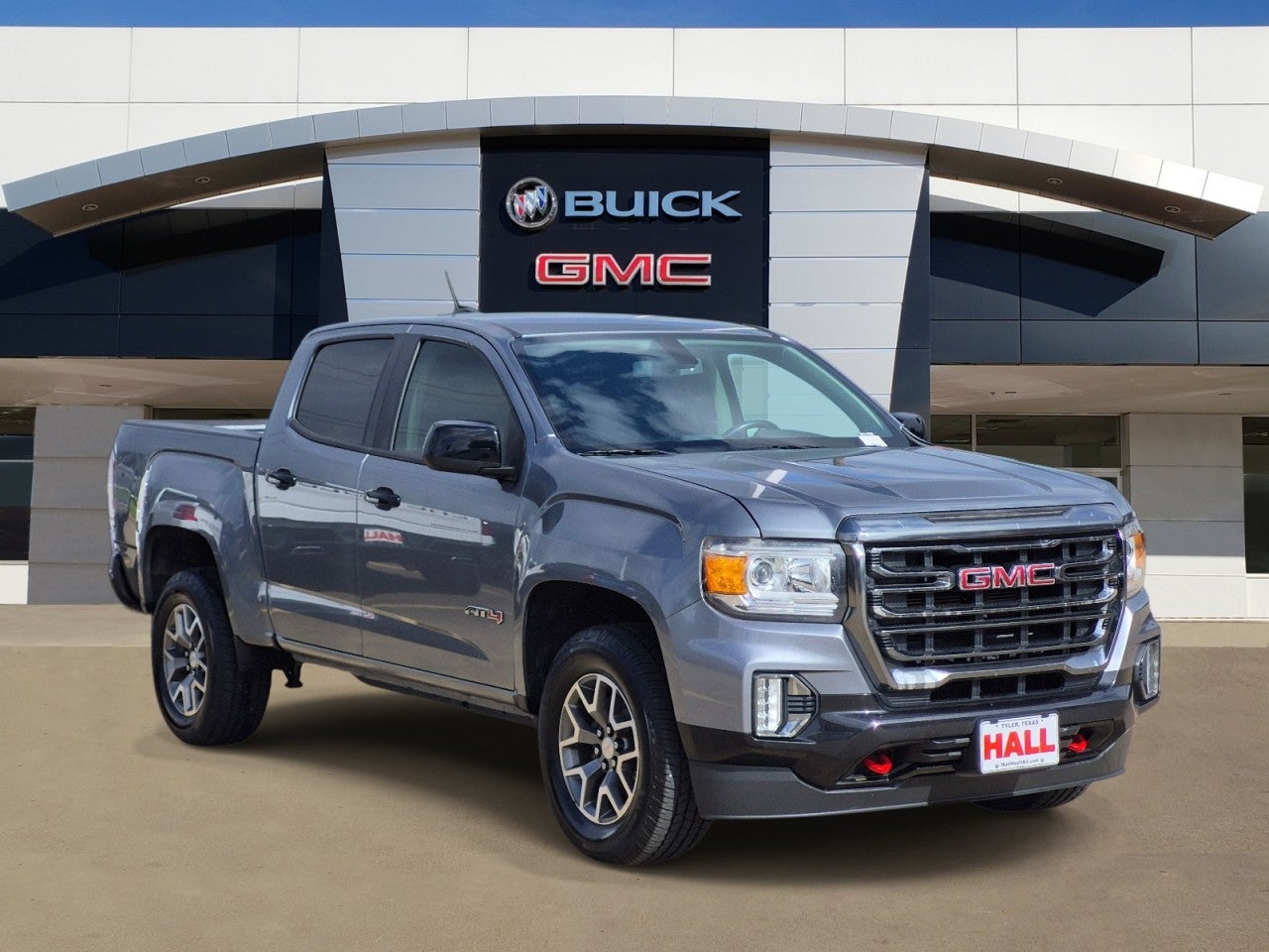 Gray (Satin Steel Metallic) 2022 GMC Canyon Pickup Truck Four-Wheel Drive Automatic