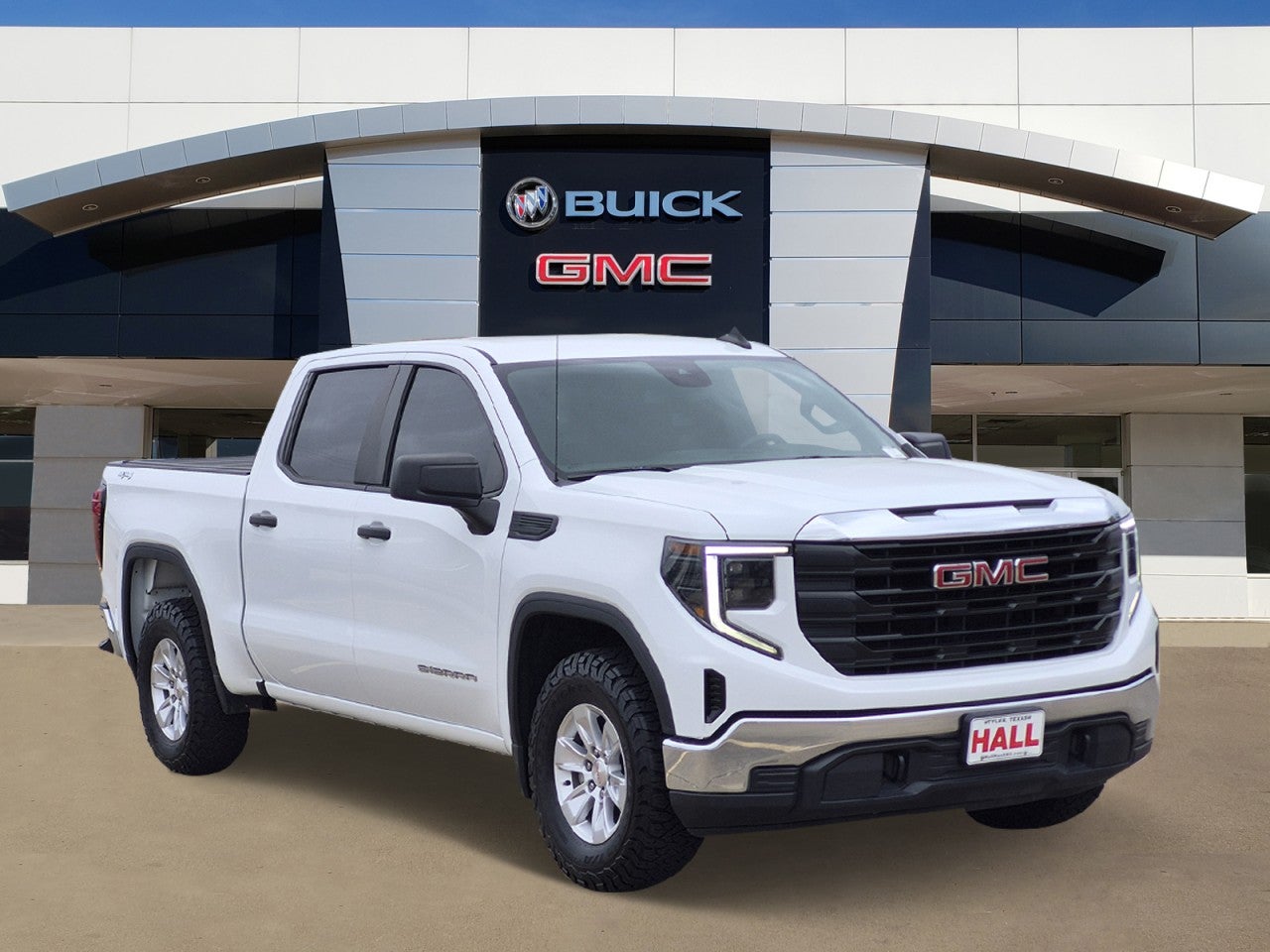 Summit White 2024 GMC Sierra 1500 Pro Crew Cab 4WD Pickup Truck Four-Wheel Drive Automatic