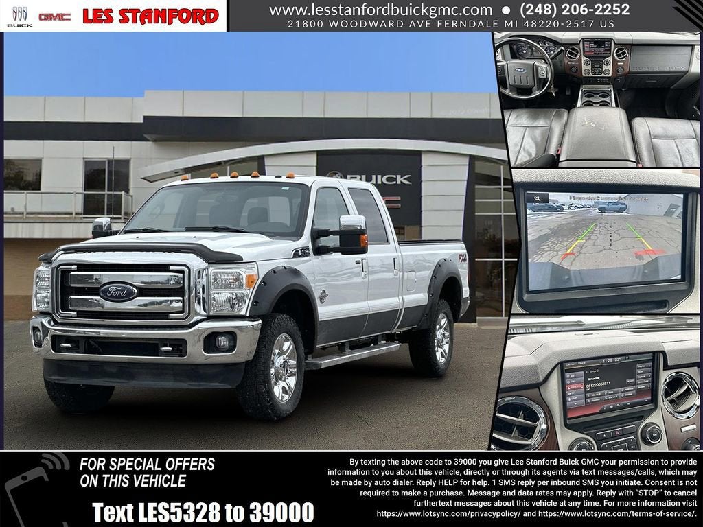 Oxford White 2014 Ford F-350 Super Duty XLT Crew Cab 4WD Pickup Truck Four-Wheel Drive Automatic
