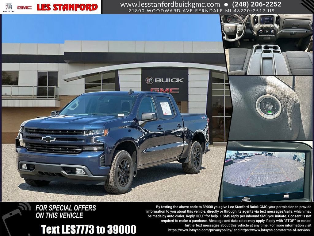 Northsky Blue Metallic 2021 Chevrolet Silverado 1500 Pickup Truck Four-Wheel Drive Automatic