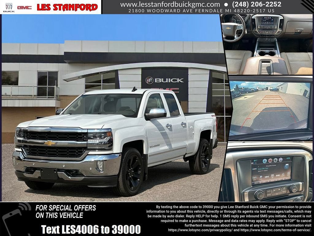 Summit White 2017 Chevrolet Silverado 1500 Pickup Truck Four-Wheel Drive Automatic