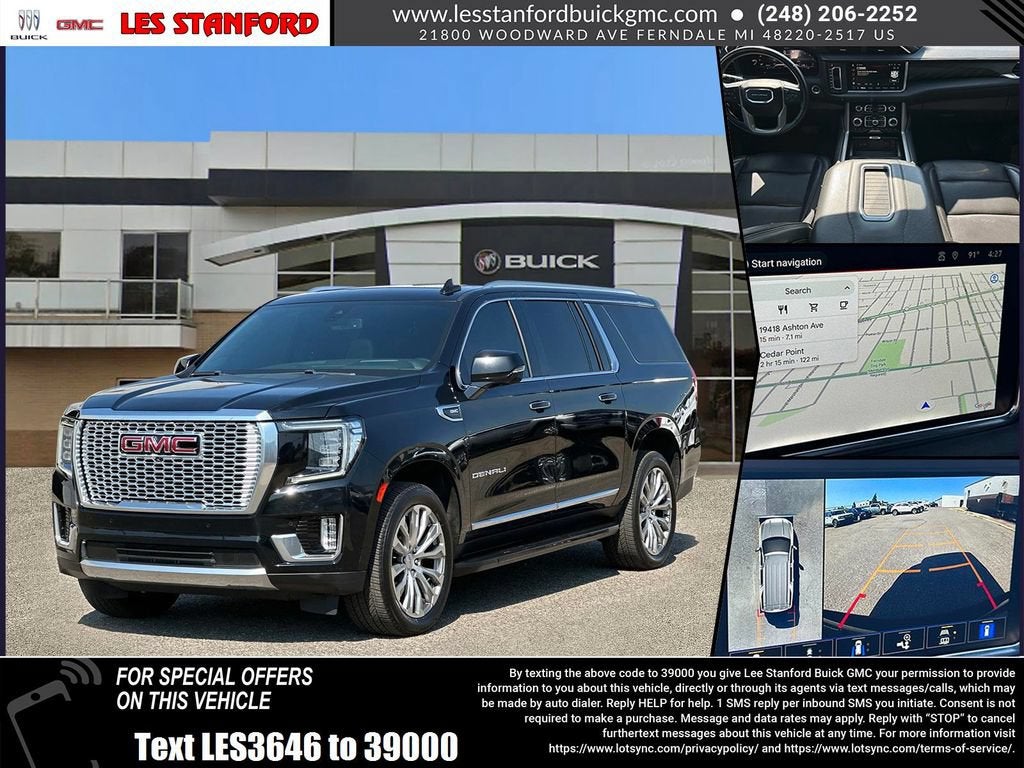 Onyx Black 2022 GMC Yukon XL SUV / Crossover Four-Wheel Drive Automatic