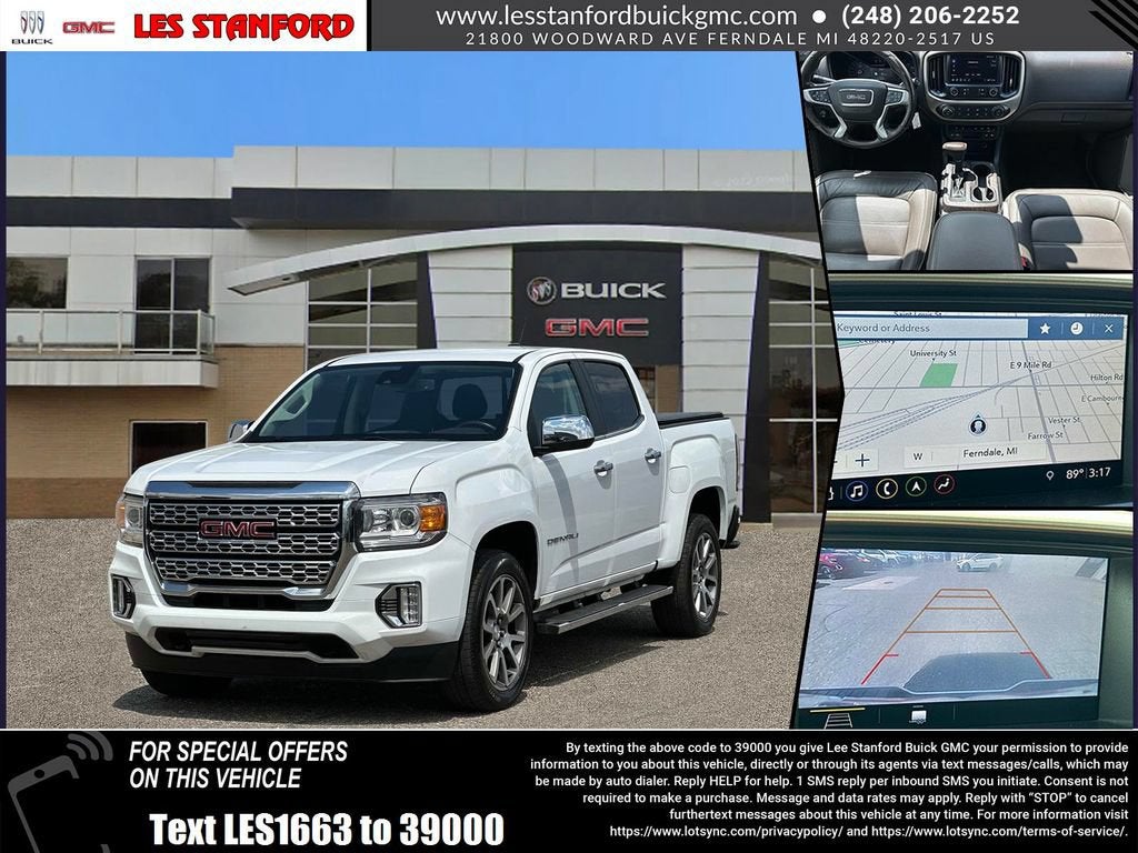 Summit White 2021 GMC Canyon Pickup Truck Four-Wheel Drive Automatic