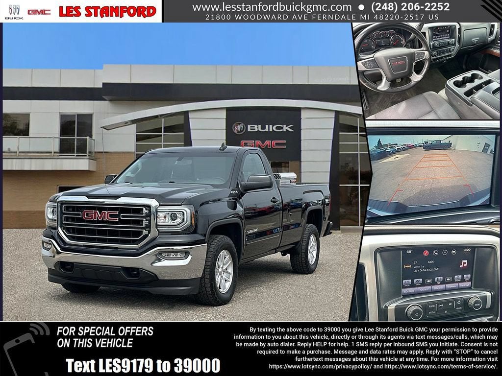 Onyx Black 2016 GMC Sierra 1500 Pickup Truck Four-Wheel Drive Automatic
