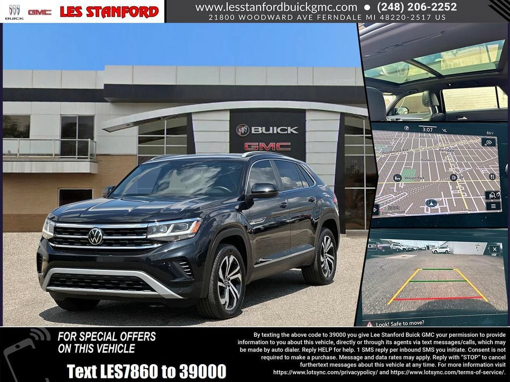 Black 2022 Volkswagen Atlas Cross Sport SUV / Crossover All-Wheel Drive Automatic