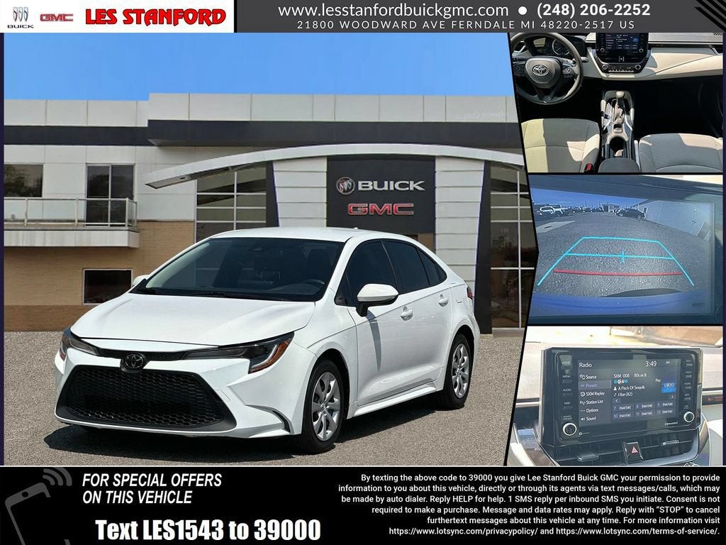 White 2022 Toyota Corolla Sedan Front-Wheel Drive 