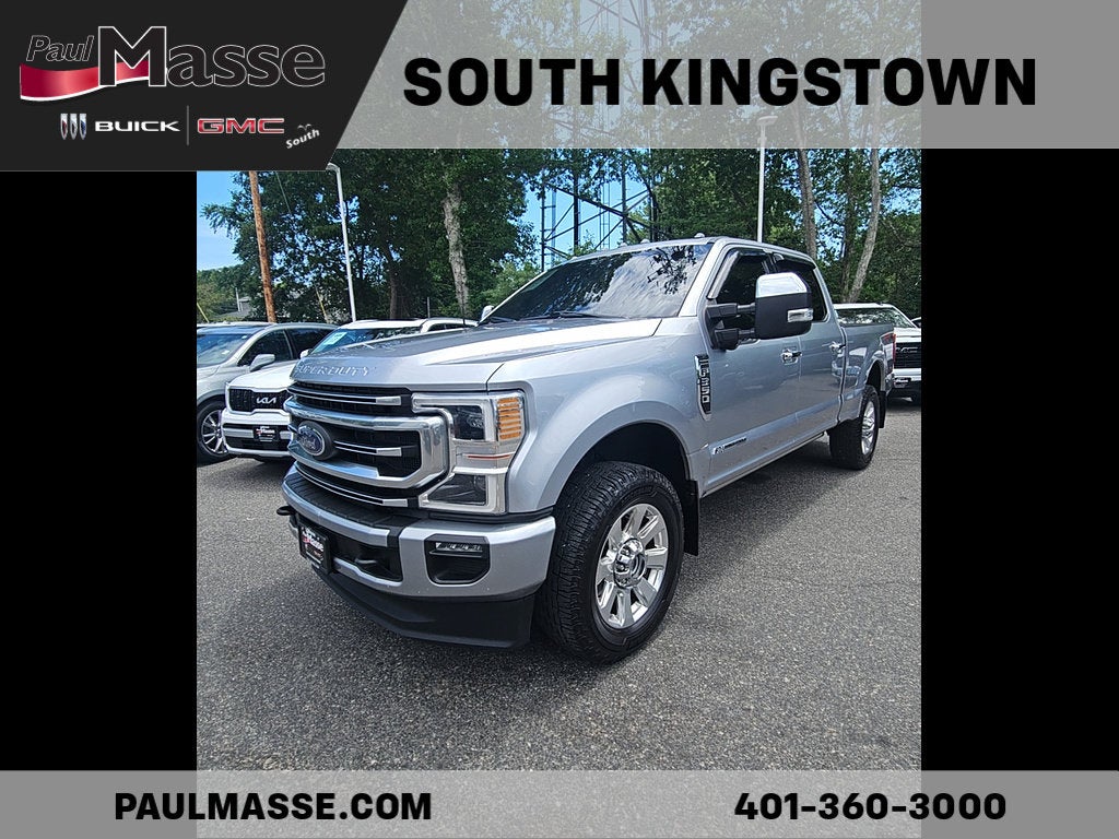 Silver 2022 Ford F-350 Super Duty Pickup Truck Four-Wheel Drive 