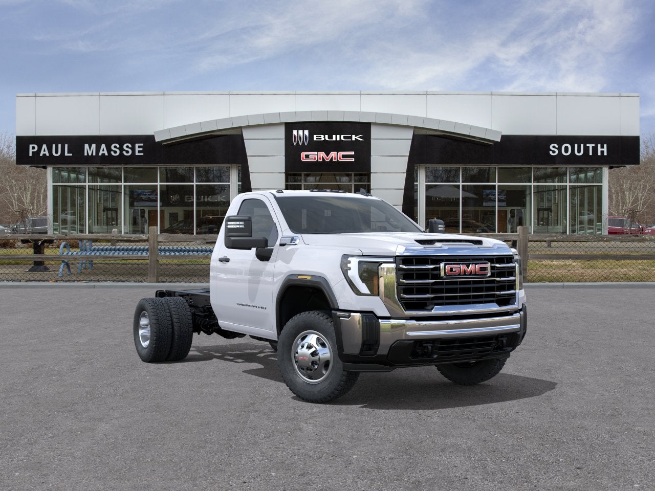 Summit White 2026 GMC Sierra 3500HD Chassis Pickup Truck Four-Wheel Drive Automatic