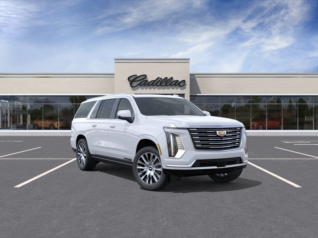 Vibrant White Tricoat 2026 Cadillac Escalade ESV SUV / Crossover Rear-Wheel Drive Automatic