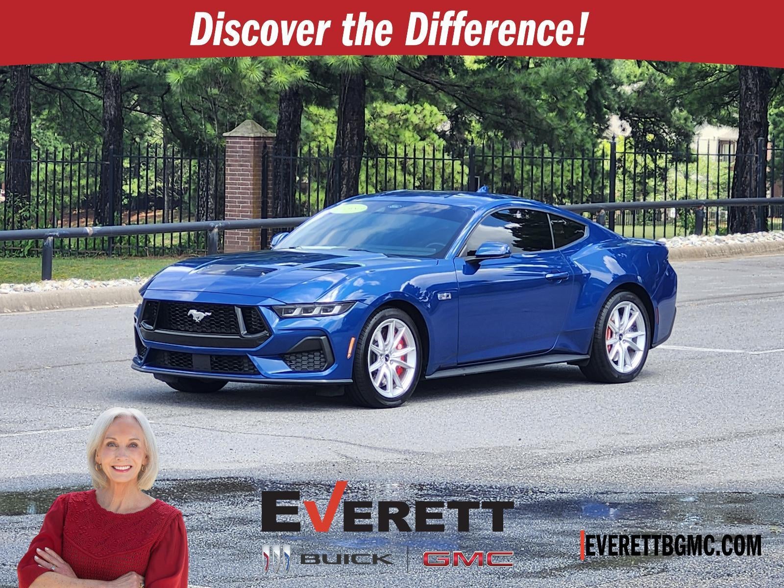Blue 2024 Ford Mustang Coupe Rear-Wheel Drive 