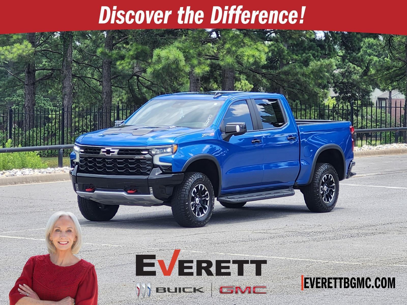Glacier Blue Metallic 2022 Chevrolet Silverado 1500 Pickup Truck Four-Wheel Drive Automatic