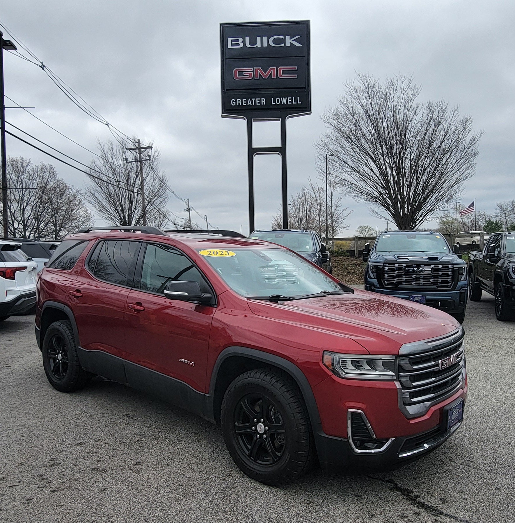 Volcanic Red Tintcoat 2023 GMC Acadia SUV / Crossover Four-Wheel Drive Automatic