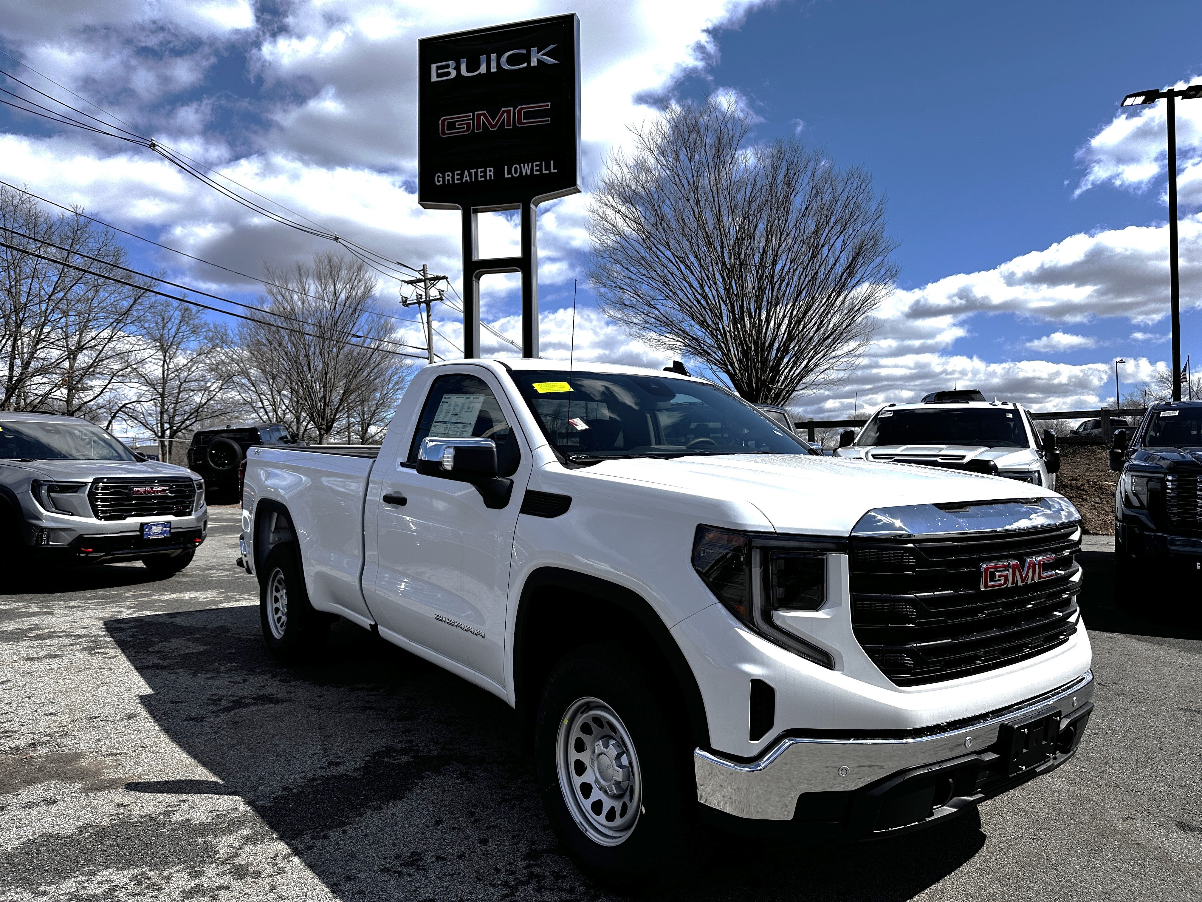 Summit White 2026 GMC Sierra 1500 Pro Regular Cab LB 4WD Pickup Truck Four-Wheel Drive Automatic