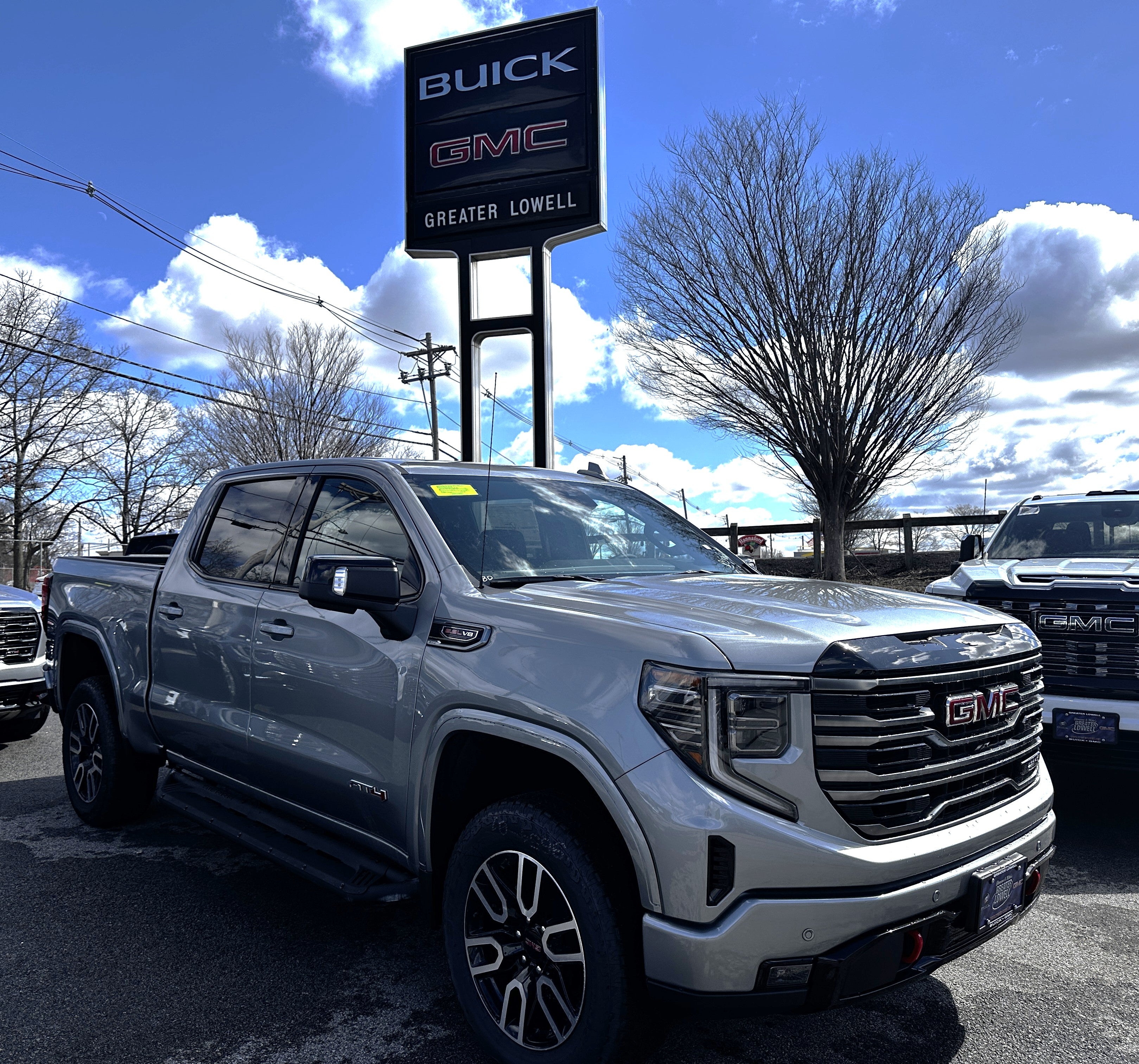Sterling Metallic 2026 GMC Sierra 1500 AT4 Crew Cab 4WD Pickup Truck Four-Wheel Drive Automatic