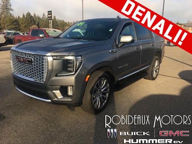 Gray (Satin Steel Metallic) 2021 GMC Yukon SUV / Crossover Four-Wheel Drive Automatic