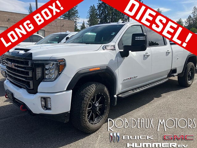 Summit White 2023 GMC Sierra 2500HD Pickup Truck Four-Wheel Drive Automatic