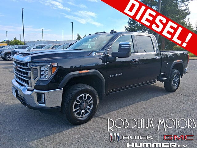 Black (Ebony Twilight Metallic) 2023 GMC Sierra 3500HD Pickup Truck Four-Wheel Drive Automatic