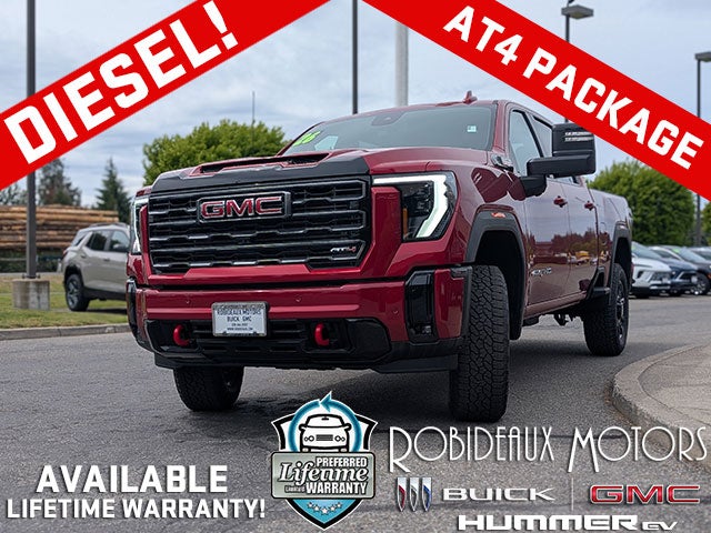 Volcanic Red Tintcoat 2026 GMC Sierra 2500HD AT4 Crew Cab 4WD Pickup Truck Four-Wheel Drive Automatic