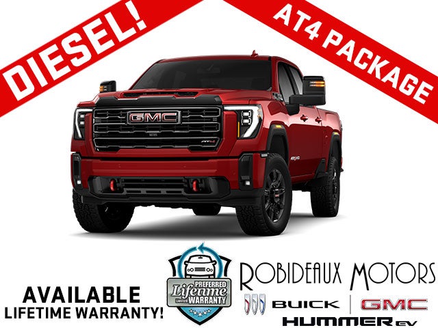 Volcanic Red Tintcoat 2026 GMC Sierra 2500HD AT4 Crew Cab 4WD Pickup Truck Four-Wheel Drive Automatic