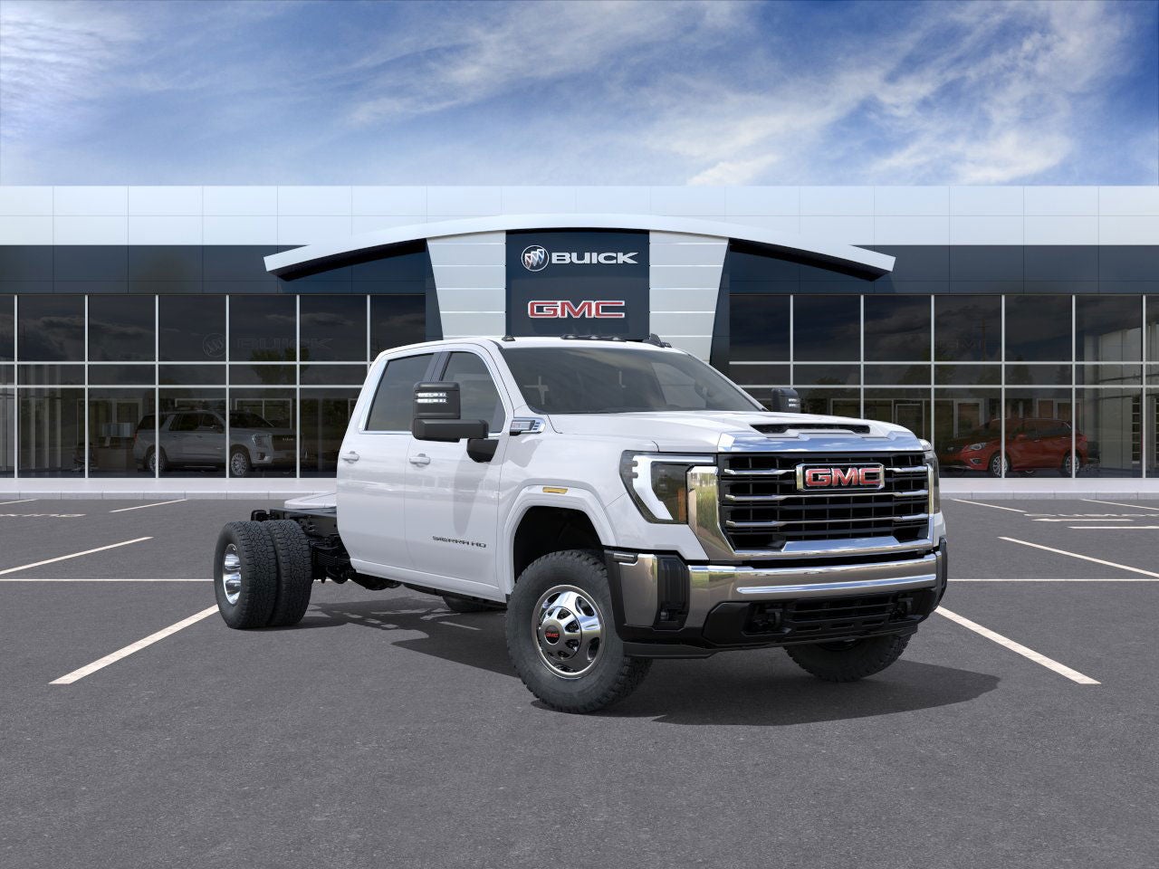 Summit White 2025 GMC Sierra 3500HD Chassis Pickup Truck 4X2 Automatic