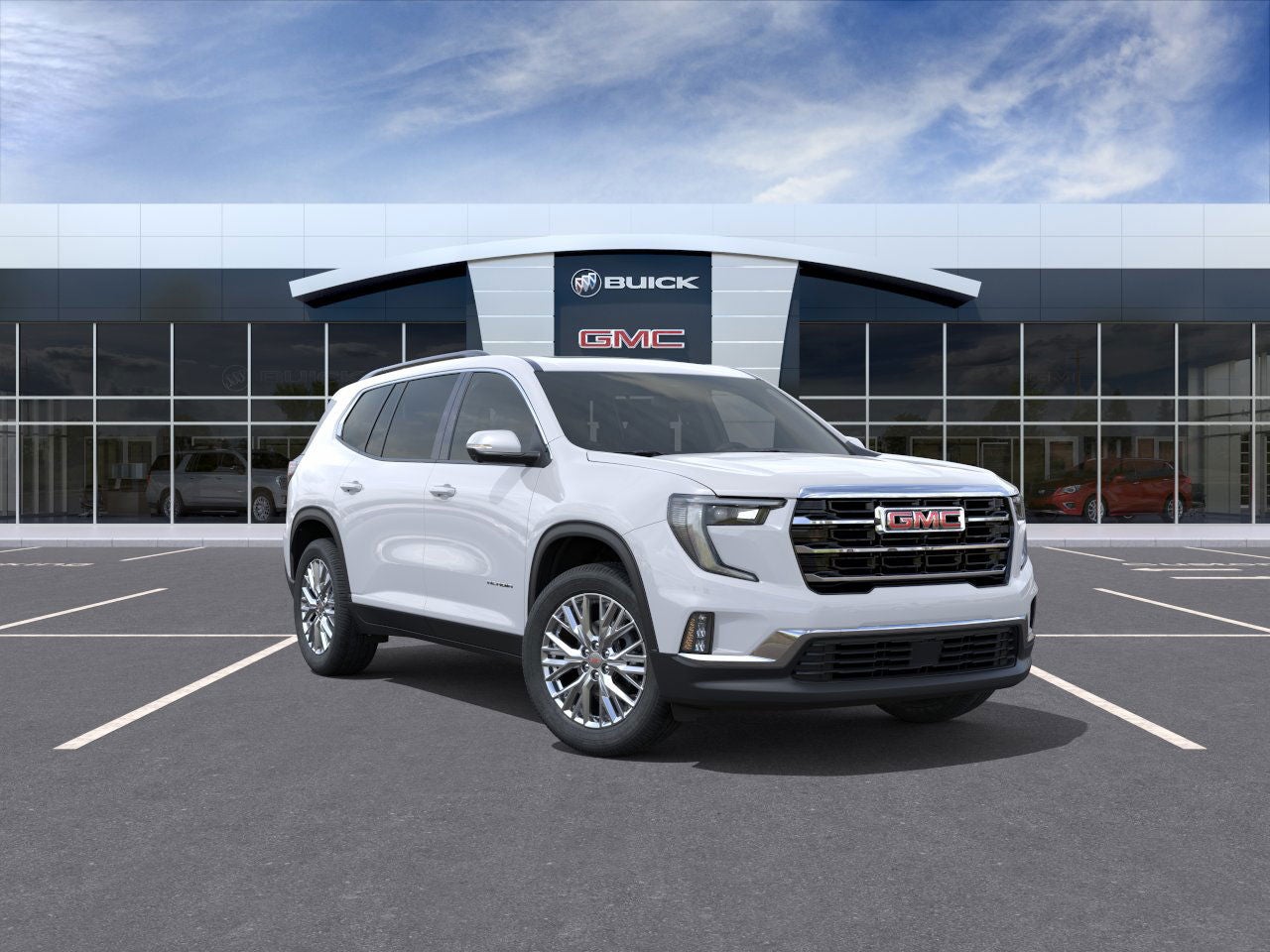Glacier White Tricoat 2026 GMC Acadia SUV / Crossover Four-Wheel Drive Automatic