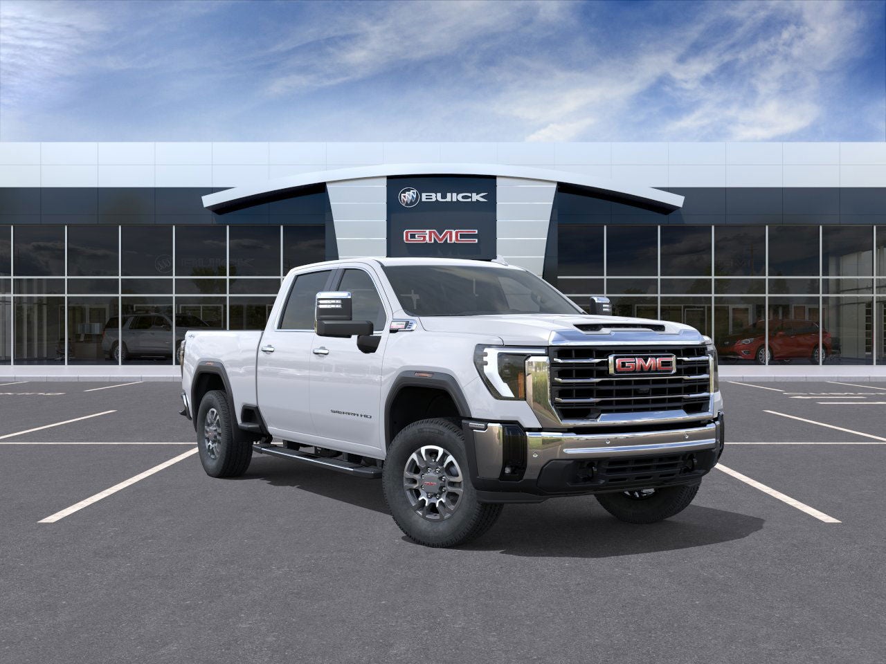 Summit White 2026 GMC Sierra 2500HD Pickup Truck Four-Wheel Drive Automatic