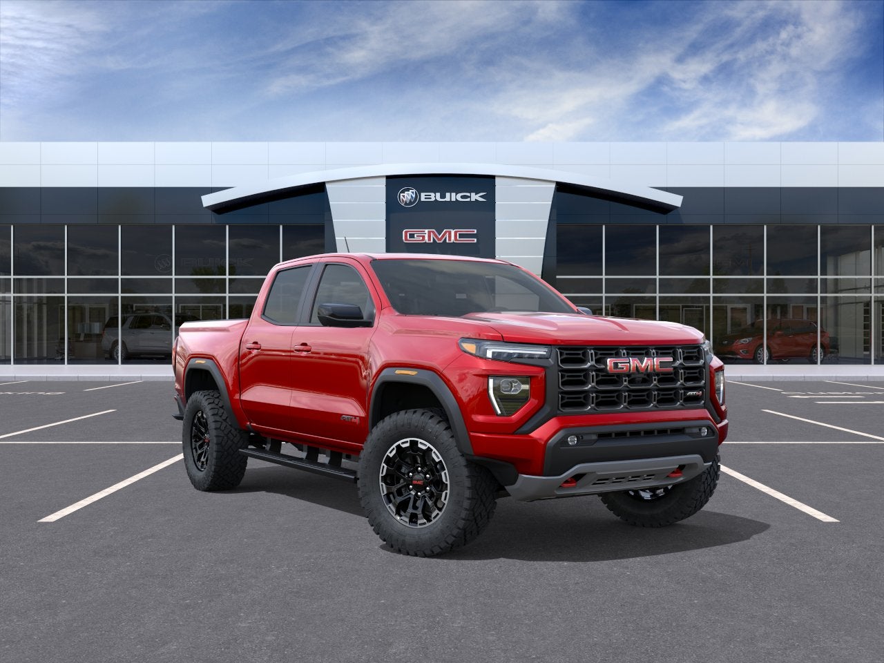 Volcanic Red Tintcoat 2026 GMC Canyon Pickup Truck Four-Wheel Drive Automatic